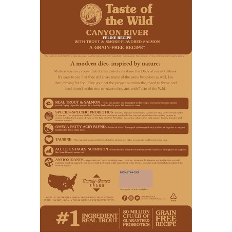 TASTE OF THE WILD FELINE CANYON RIVER (TRUCHA SALMON) 5 LB