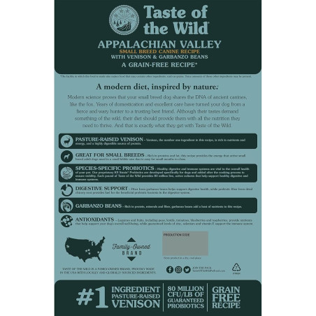TASTE OF THE WILD APALACHAN VALLEY SM BRED 5 LB