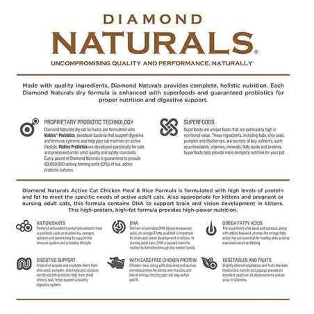 DIAMOND NATURALS ACTIVE CAT  18 LIBRAS
