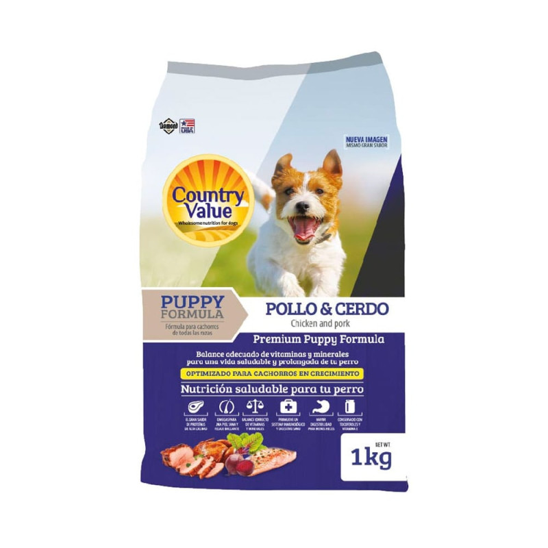 COUNTRY VALUE PERROS CACHORROS 1 KG
