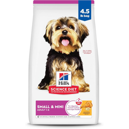 ALIMENTO HILLS ADULT & TOY BREED 4,5LB PERROS ADULTOS RAZAS PEQUEÑAS