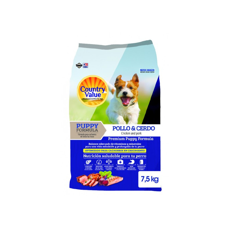 COUNTRY VALUE PERROS CACHORROS 7.5 KG