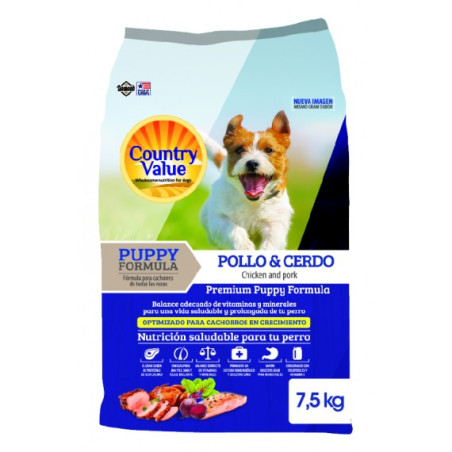 COUNTRY VALUE PERROS CACHORROS 7.5 KG