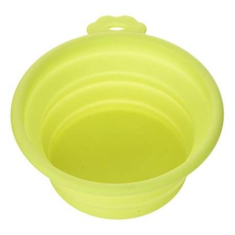 COMEDERO DE  SILICONA PLEGABLE COLOR VERDE