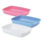 LITTER TRAY 38 ARENERO SENCILLO PARA GATICOS COLOR AZUL/ROSADO