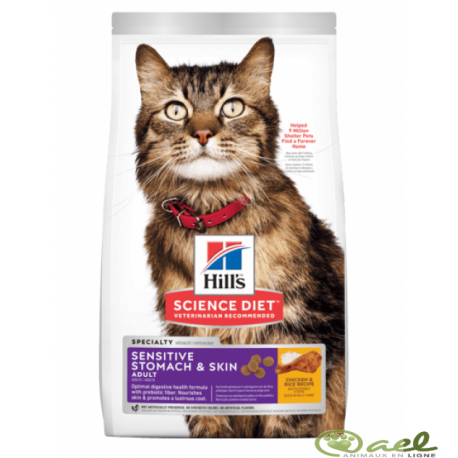 ALIMENTO HILLS ADULTOS SENSITIVE STOMACH & SKIN 3,5LB GATOS ALIMENTO HILLS ADULTOS SENSITIVE STOMACH & SKIN 3,5LB GATOS