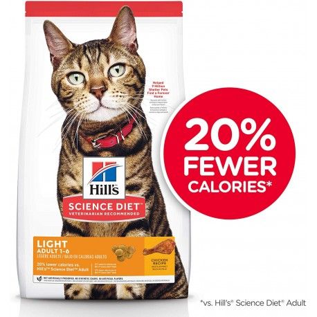 ALIMENTO HILLS ADULTOS LIGHT 16LB GATOS 1-6